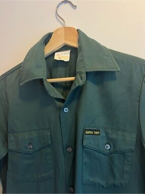 Vintage Men's Dark Green Work Jacket
